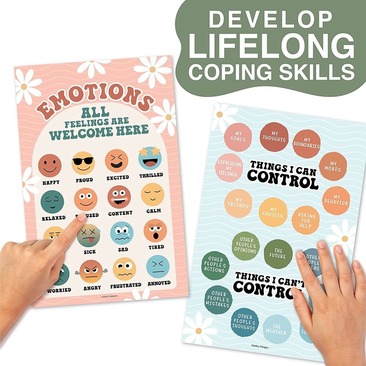 Retro Calming Corner Posters | Set of 9 | Classroom Decor