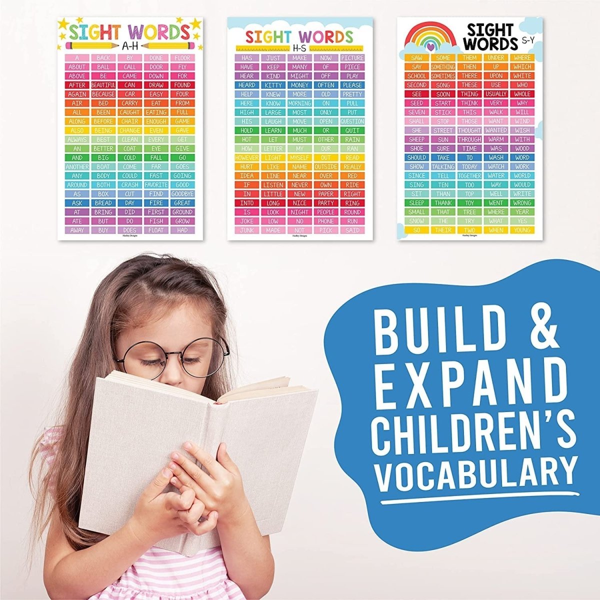 Sight Words Reading Kit: Colorful 8 Poster Pack