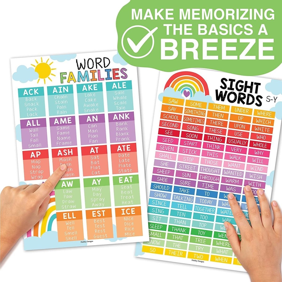 Sight Words Reading Kit: Colorful 8 Poster Pack